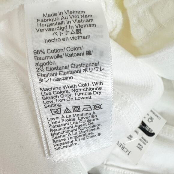 J.Crew Classic White Denim Short Womens White High Waist Minimalist US 28 NWT - Picture 8 of 9
